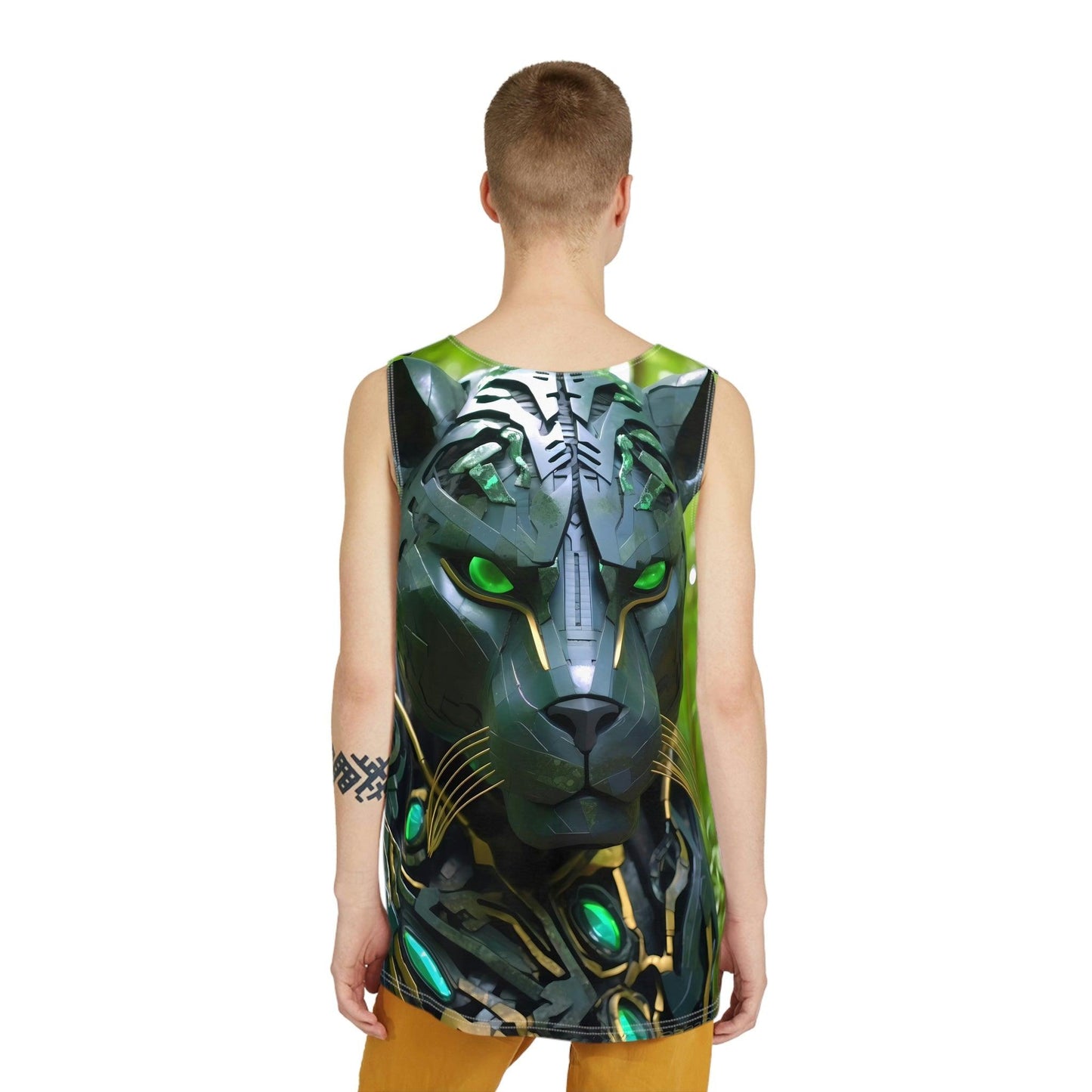 Obsidian Black Panther Custom Sublimation Print All-Over Design Tank Top - Stylish Comfort for Gym and Streetwear - Alchemystics.org