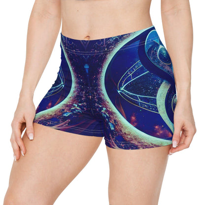 Perfect Balance of Order and Chaos - Infinity Sacred Geometry Women's Shorts (AOP) - Activewear - Alchemystics.org