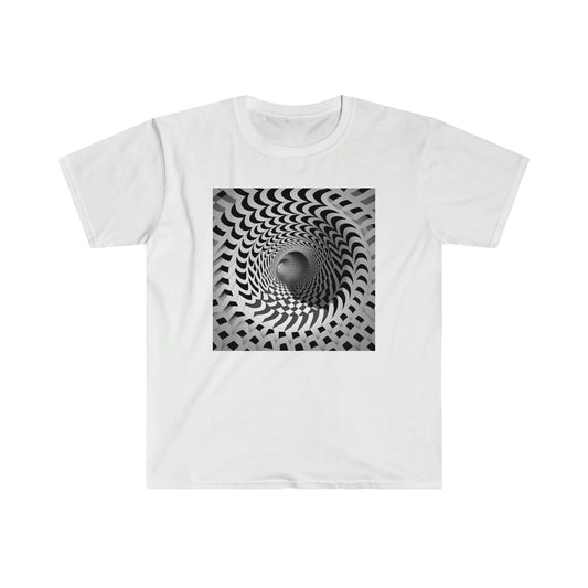 Psychedelic Ai Art Men's and Women's Unisex Soft Style T-Shirt for Festival and Street Wear Tunnel v2.0 - Alchemystics.org
