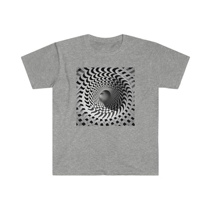 Psychedelic Ai Art Men's and Women's Unisex Soft Style T-Shirt for Festival and Street Wear Tunnel v2.0 - Alchemystics.org