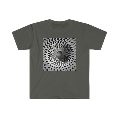 Psychedelic Ai Art Men's and Women's Unisex Soft Style T-Shirt for Festival and Street Wear Tunnel v2.0 - Alchemystics.org