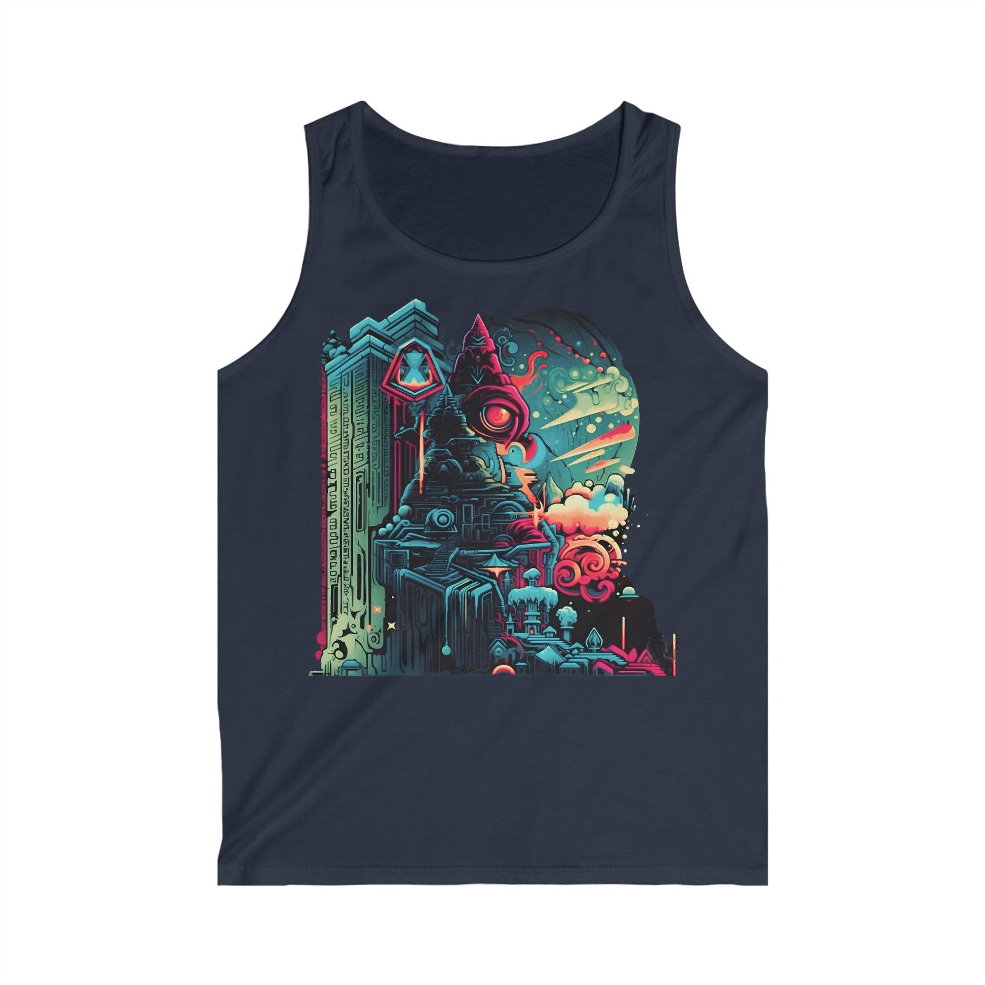 The Alchemystical Dream Illustration Men's and Women's Unisex Softstyle Tank Top for Festival and Street Wear - Alchemystics.org