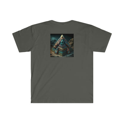 Visionary Psychedelic Ai Art Men's and Women's Unisex Soft Style T-Shirt for Festival and Street Wear Pyramids v1 - Alchemystics.org