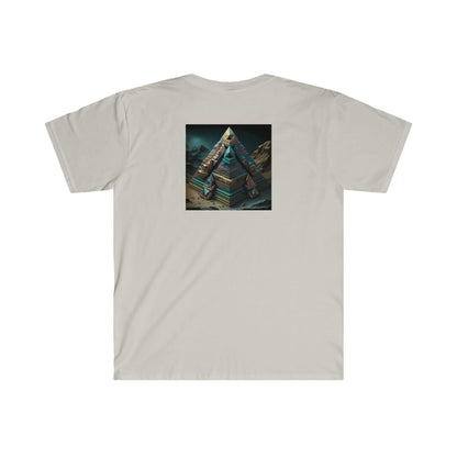 Visionary Psychedelic Ai Art Men's and Women's Unisex Soft Style T-Shirt for Festival and Street Wear Pyramids v1 - Alchemystics.org