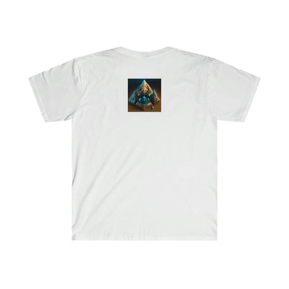 Visionary Psychedelic Ai Art Men's and Women's Unisex Soft Style T-Shirt for Festival and Street Wear Pyramids v3 - Alchemystics.org